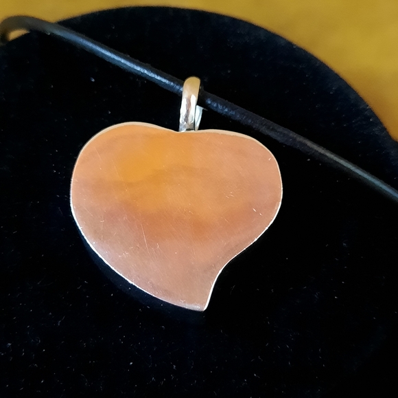Vintage Sterling Silver 3D Heart Necklace - Picture 6 of 12